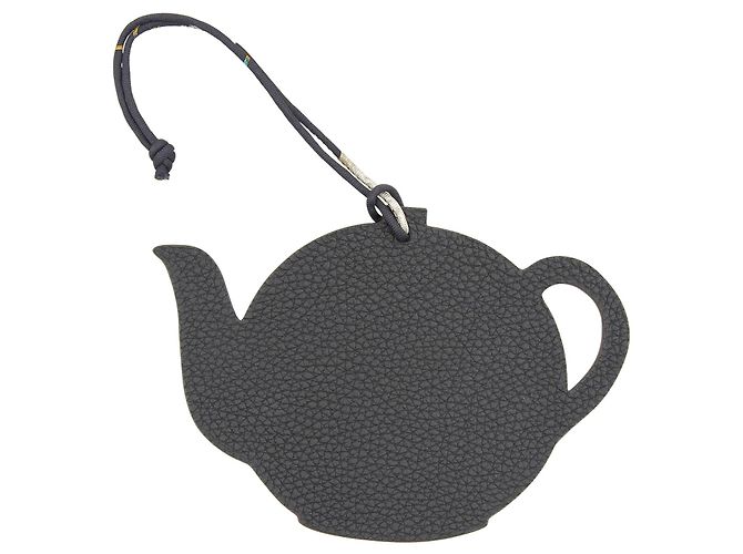 Charm per borsa in pelle Hermès Petit Ash Teapot Blu - vista 2
