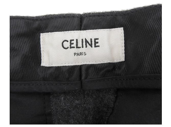 Céline Calças de lã Celine Marrom - vista 6