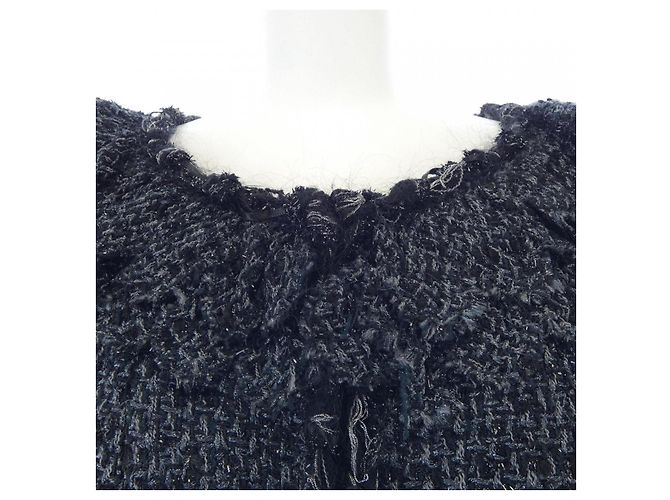 Timeless Chaqueta Chanel sin cuello Negro - vista 5