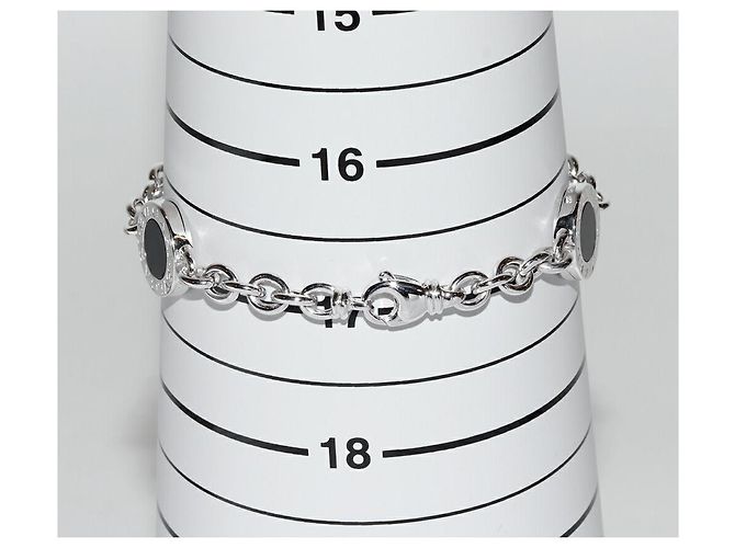 Bulgari Bracciale Bvlgari Bvlgari in oro bianco Au750 e onice Misura 17 Nero - vista 2