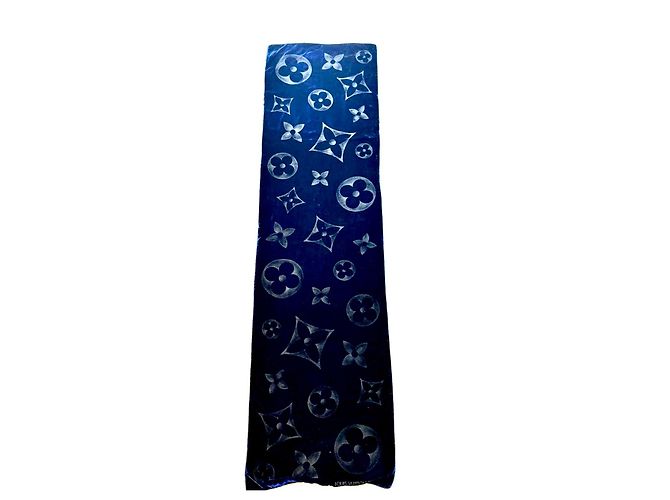 Louis Vuitton Monogram Schal aus Samt - Blau - Ansicht 5
