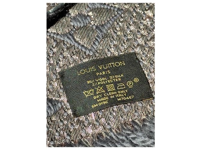 Bufanda Louis Vuitton Monogram de lana y seda Multicolor Beige Gris - vista 7