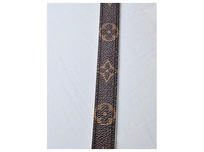 Tracolla Louis Vuitton Monogram Canvas e Pelle Marrone Bianco - vista 5