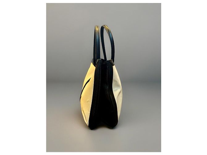 Borsa Bally in pelle e tessuto Nero Beige - vista 2