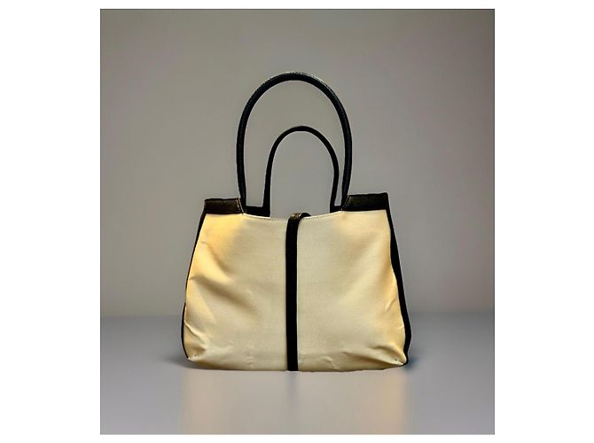 Borsa Bally in pelle e tessuto Nero Beige - vista 3