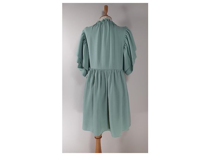 Autre Marque Hofmann Copenhagen Grünes Kleid mit Rüschen - Ansicht 5