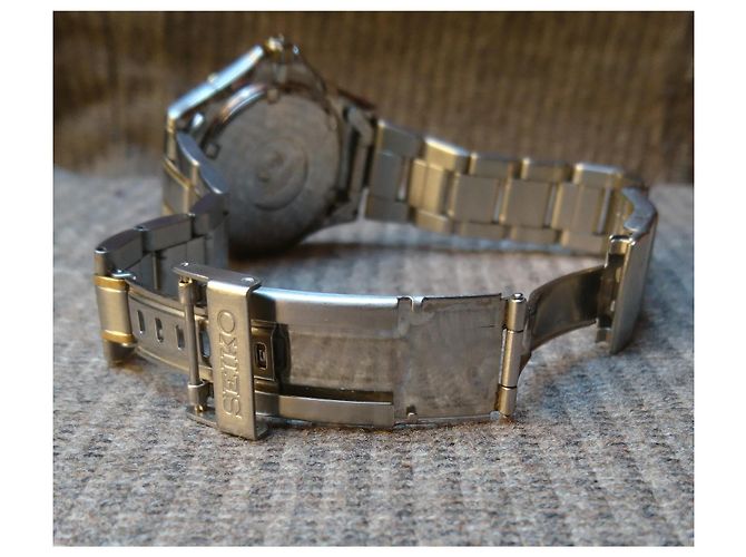Seiko Scuba 7N35-6060 Relógio Quartz Azul Dourado - vista 11