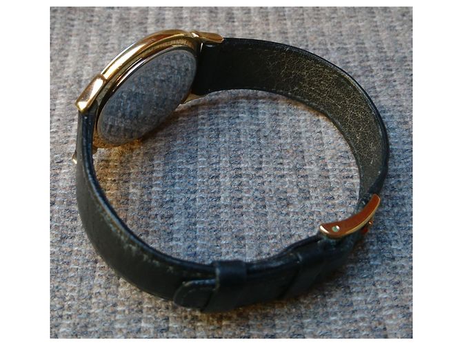 Bally Montre à quartz plaqué or réf. 73.01 Swiss Made Noir - vue 6