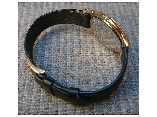 Bally Montre à quartz plaqué or réf. 73.01 Swiss Made Noir - vue 7