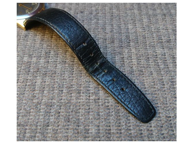 Bally Montre à quartz plaqué or réf. 73.01 Swiss Made Noir - vue 9