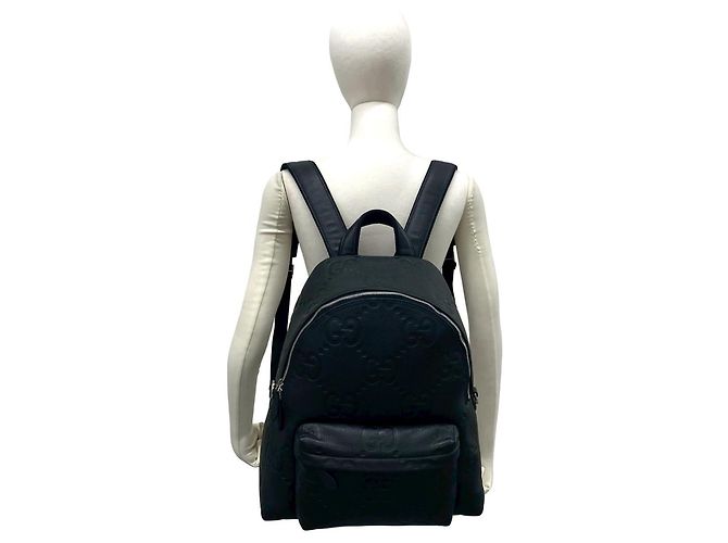 Zaino in pelle Gucci Jumbo GG Logo - vista 2
