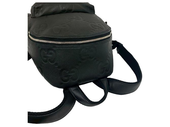 Zaino in pelle Gucci Jumbo GG Logo - vista 4