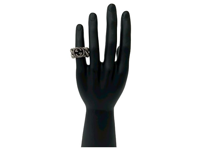 GUCCI Interlocking G Twist Kettenring Silber - Ansicht 2