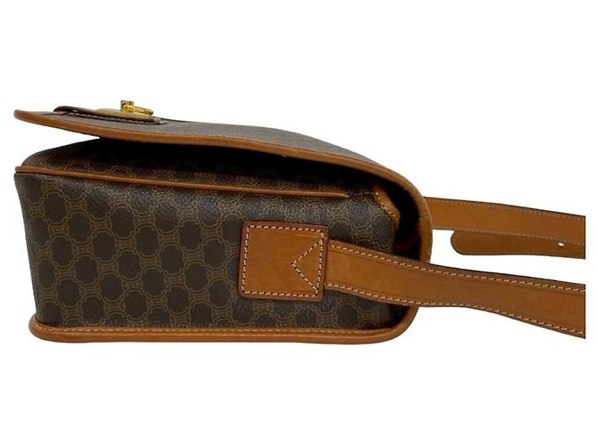 Céline Celine Vintage Macadam Blazon Triomphe Pattern Schultertasche Braun - Ansicht 6