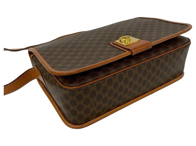 Céline Celine Vintage Macadam Blazon Triomphe Pattern Schultertasche Braun - Ansicht 7