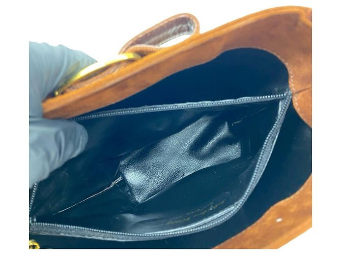 Mini borsa in scamosciato marrone Salvatore Ferragamo - vista 10