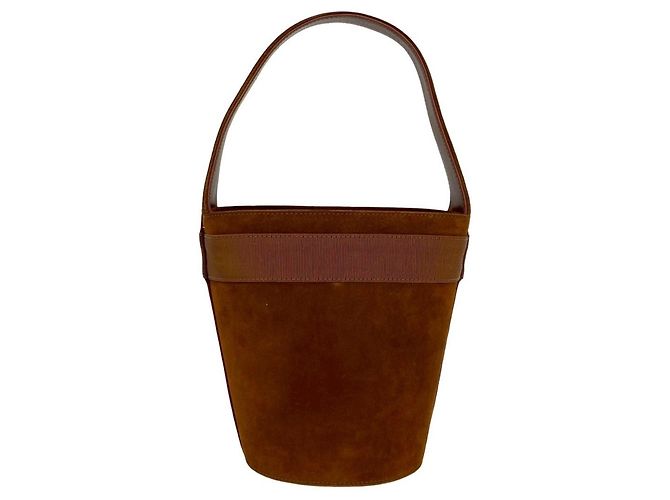 Mini borsa in scamosciato marrone Salvatore Ferragamo - vista 3