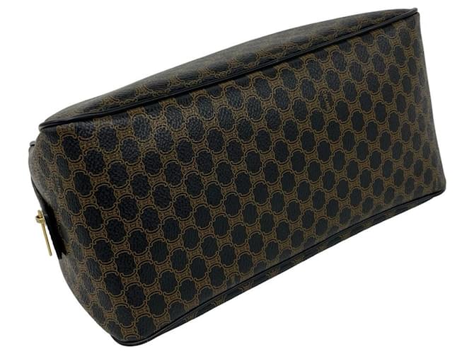 Céline Celine Macadam Blazon Triomphe Pattern Lederhandtasche Braun Schwarz - Ansicht 7