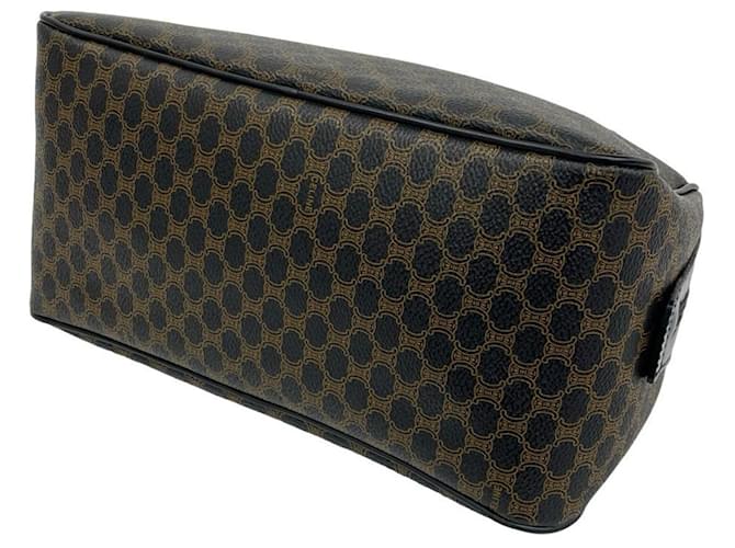 Céline Celine Macadam Blazon Triomphe Pattern Lederhandtasche Braun Schwarz - Ansicht 8