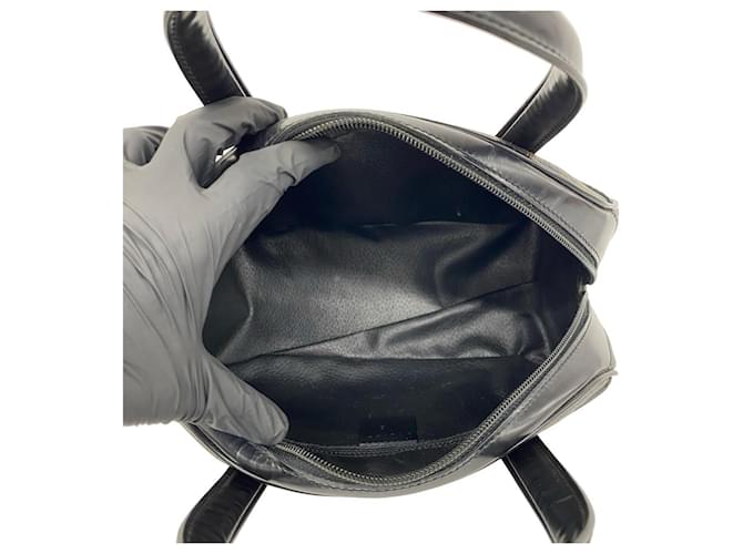 Céline Celine Macadam Blazon Triomphe Pattern Lederhandtasche Braun Schwarz - Ansicht 9