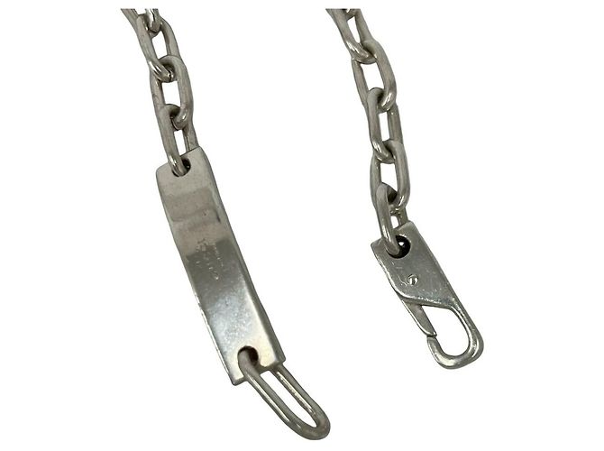 Bracciale a catena con placca identificativa Gucci Vintage Argento - vista 4