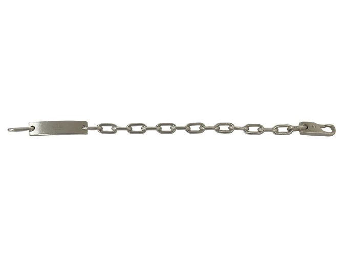 Bracciale a catena con placca identificativa Gucci Vintage Argento - vista 6