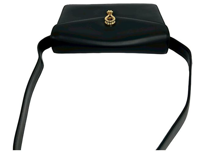 Borsa semi-spalla in pelle di vitello Gucci Nero - vista 4