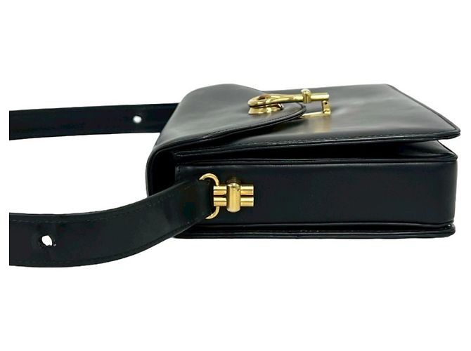 Borsa semi-spalla in pelle di vitello Gucci Nero - vista 5