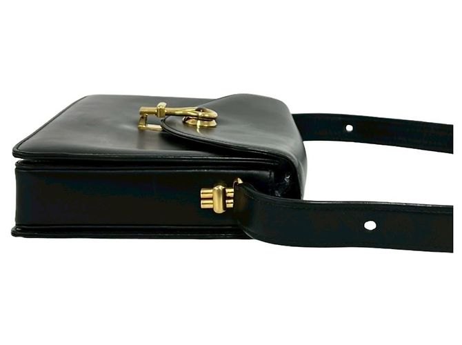 Borsa semi-spalla in pelle di vitello Gucci Nero - vista 6