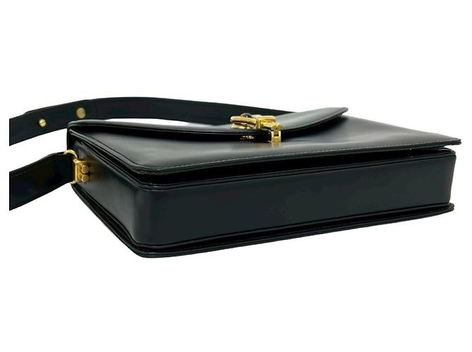 Borsa semi-spalla in pelle di vitello Gucci Nero - vista 8