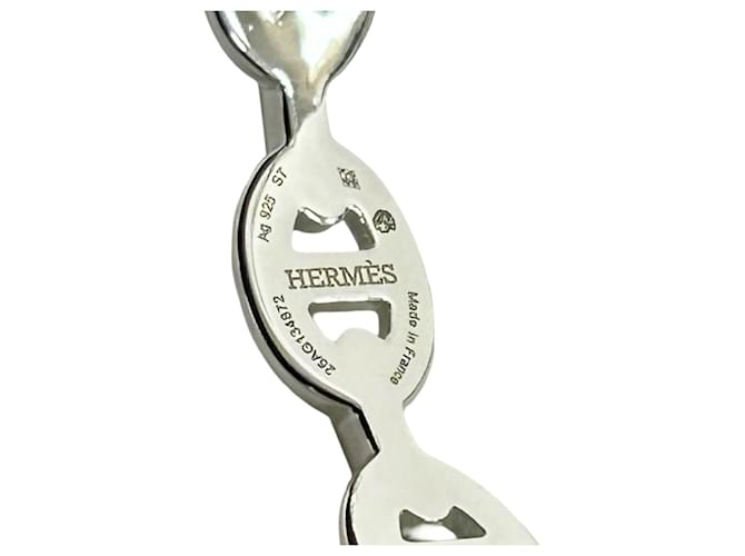 Hermès HERMES Chaine d'Ancre Enchainée Bangle Argento - vista 3