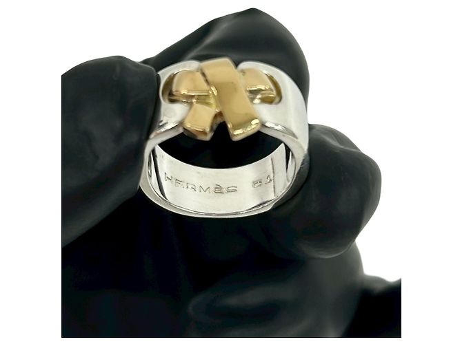 Hermès HERMES Russet Ribbon Ring Silber Golden - Ansicht 3