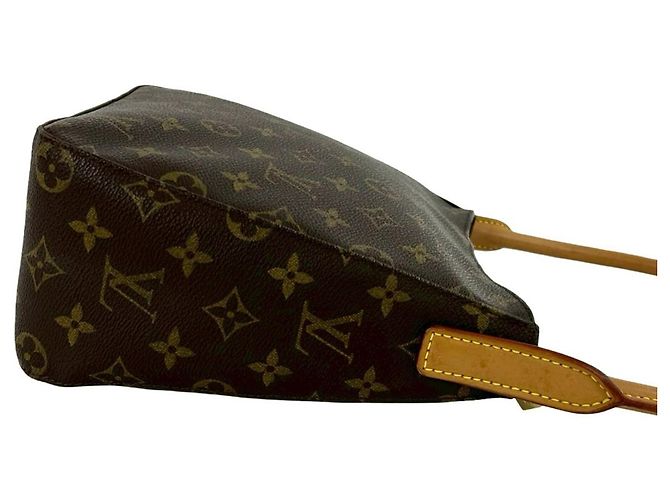 Borsa a Spalla e Tote Louis Vuitton Looping MM Monogram Marrone - vista 8