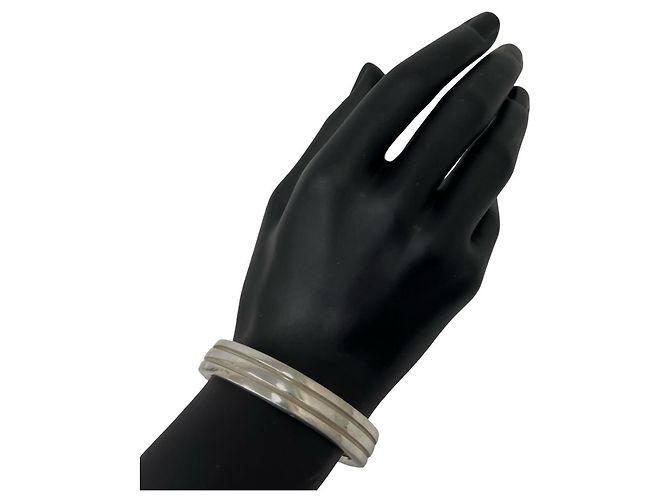 Tiffany & Co Bracciale rigido doppio scanalato Tiffany Vintage Argento - vista 2