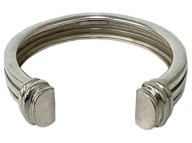 Tiffany & Co Bracciale rigido doppio scanalato Tiffany Vintage Argento - vista 6