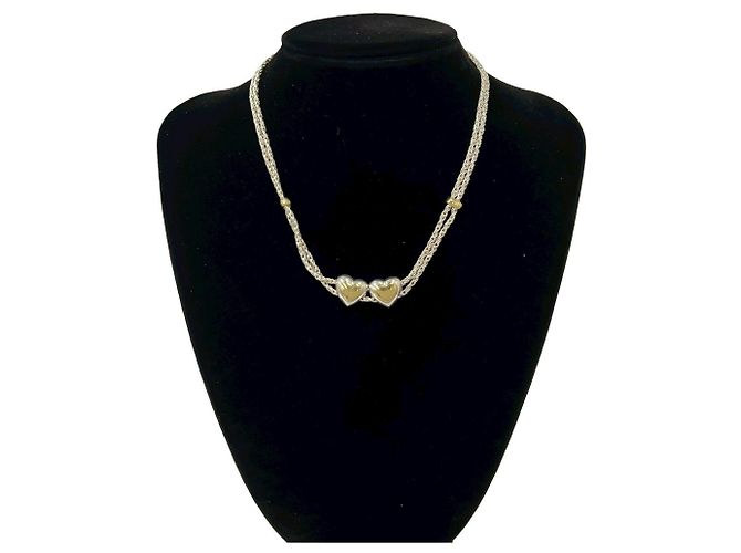 Tiffany & Co Collana Tiffany Double Rope Heart Argento D'oro - vista 2