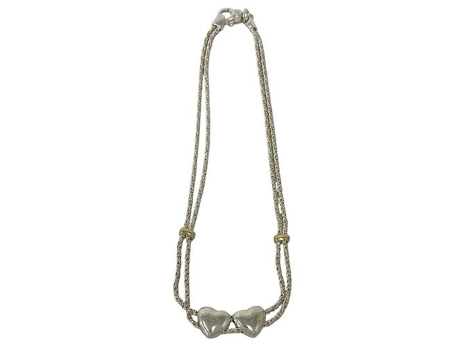 Tiffany & Co Collana Tiffany Double Rope Heart Argento D'oro - vista 5