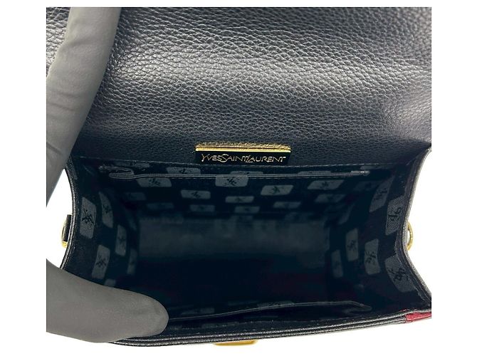 Borsa a tracolla 2-Way in pelle con cutout Yves Saint Laurent Nero Rosso - vista 9