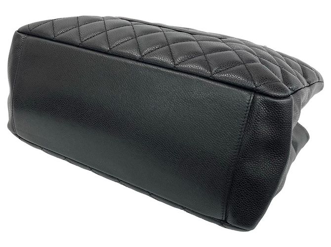 Borsa Tote Chanel GST Nera in Pelle di Vitello Martellata Nero - vista 8