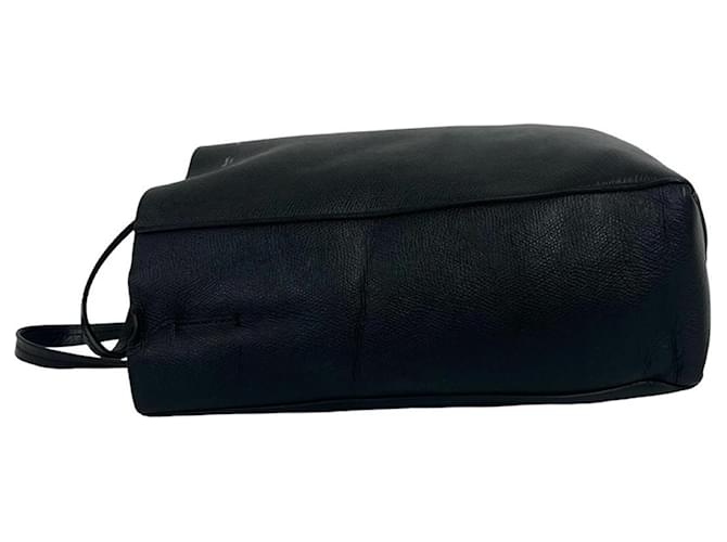 Céline Celine Vertikaler Leder-Cabas Schwarz - Ansicht 5