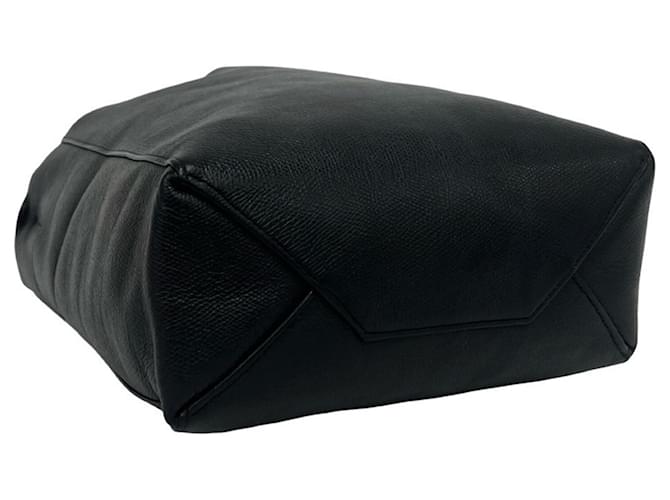 Céline Celine Vertikaler Leder-Cabas Schwarz - Ansicht 7