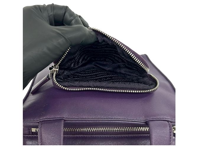 Mini bolso tote Prada en morado Púrpura - vista 10