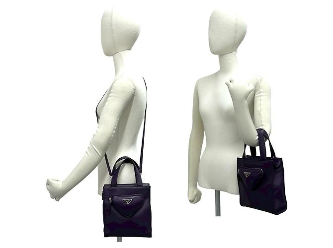 Mini bolso tote Prada en morado Púrpura - vista 2