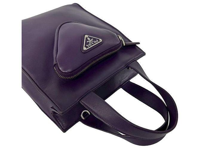 Mini bolso tote Prada en morado Púrpura - vista 4