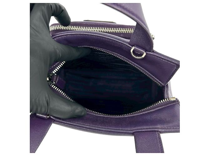 Mini bolso tote Prada en morado Púrpura - vista 9
