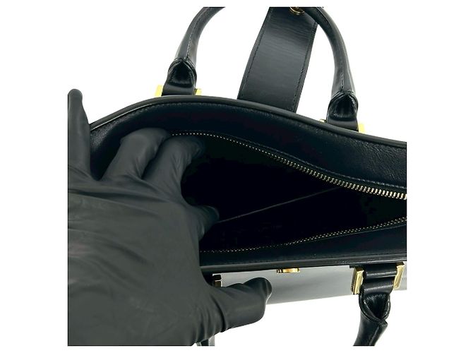 Borsa a mano in pelle nera Yves Saint Laurent Nero - vista 10