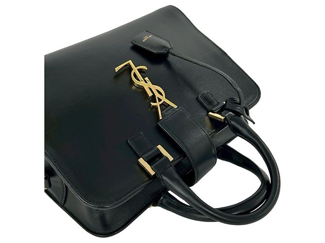 Borsa a mano in pelle nera Yves Saint Laurent Nero - vista 4