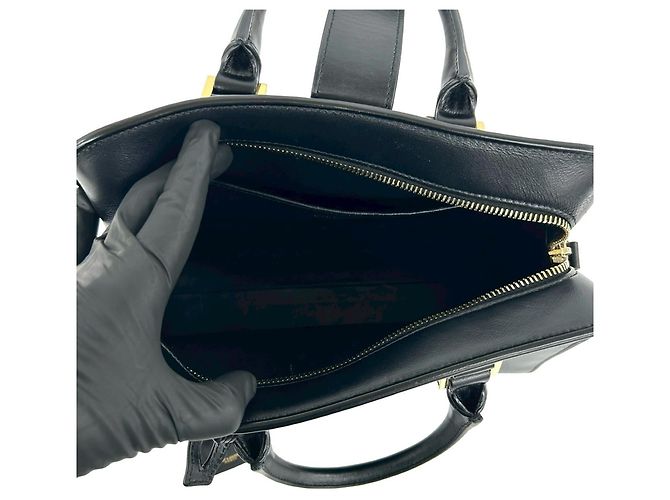 Borsa a mano in pelle nera Yves Saint Laurent Nero - vista 9