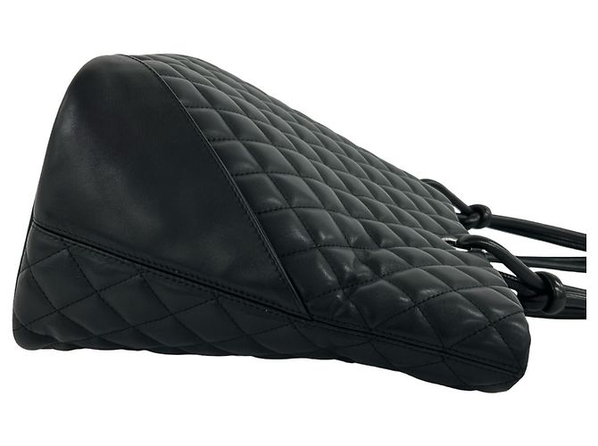 Chanel Cambon Line Coco Mark Leder Tote Bag Schwarz - Ansicht 6