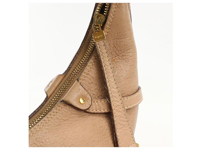 Borsa a tracolla in pelle beige Salvatore Ferragamo - vista 6